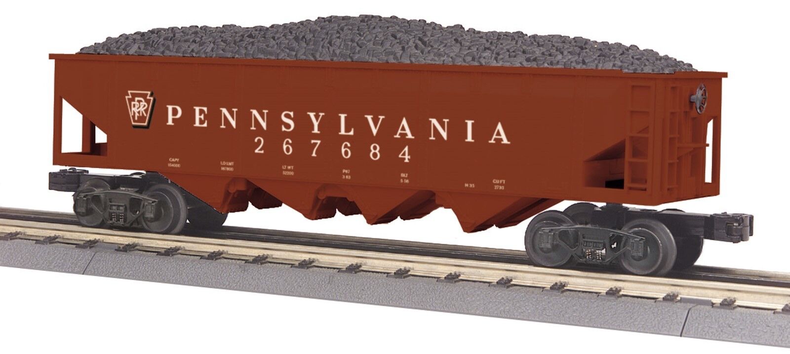 MTH RAIL KING 30-75408 PENNSYLVANIA RR 4 BAY HOPPER CAR NIB