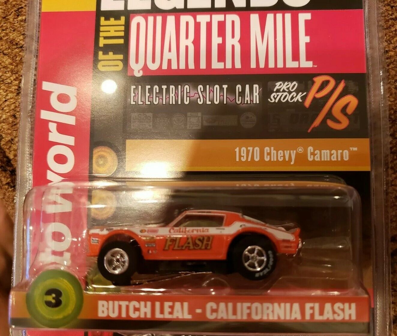 Auto World 70 Camaro Butch Leal HO Slot Car Pro Stock Legends of Quarter Mile 