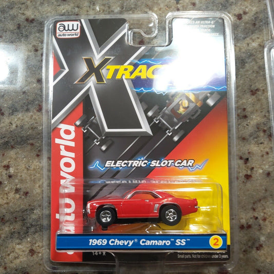 Auto World Xtraction Ultra G 1969 Chevy Camaro SS HO Slot Car Red R35 New!