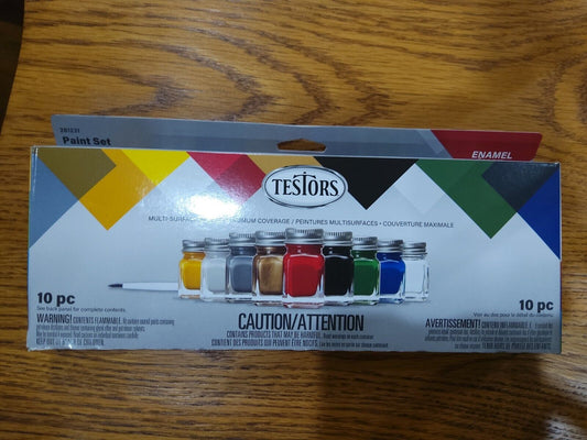 Promotional Testors Enamel Paint Set 10 Piece 281231 replaces 9146 brand new