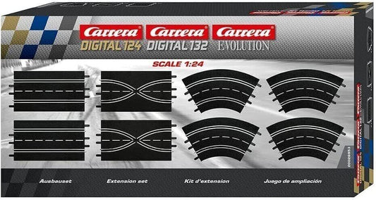 Carrera 20026953 Extension set 2 straights 2 lane change sections 4 curves NIB
