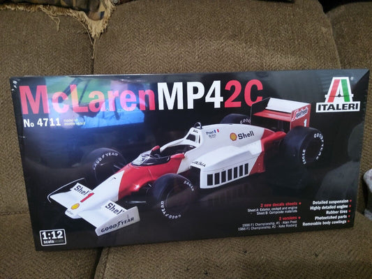 Italeri 1/12 McLaren MP4/2C Model Kit Grand Prix Racing Car 4711 Brand New! Free