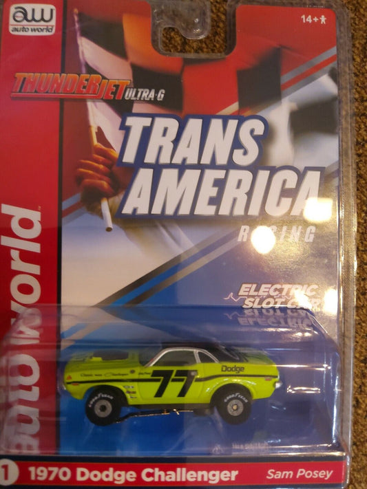  Auto World Trans Am Racers  T-jET  Sam Posey - 1970 Dodge Challenger T/A slot 