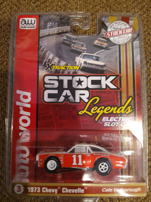 NEW Auto World Stock Car Legends Cale Yarborough 1973 Chevelle Runs on Tomy AFX