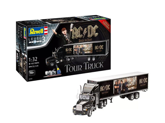 Revell  80-7453 1/32 AC/DC Tour Truck  and Trailer - Gift Set Model Kit SEALED