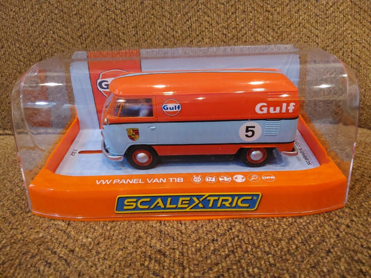 NEW Scalextric GULF Edition Volkswagen Panel Van DPR 1/32 Slot Car w/LIGHTS