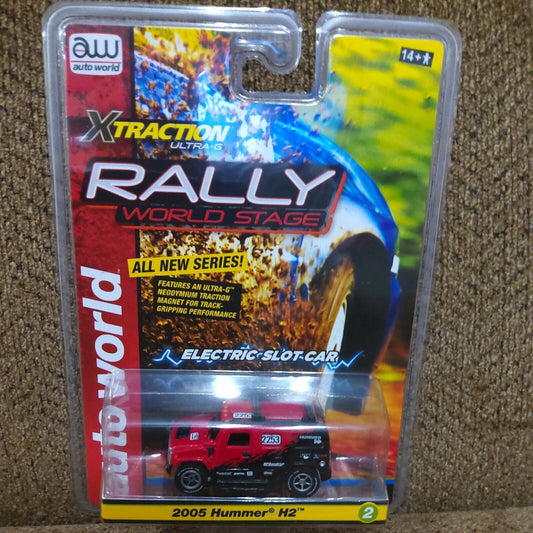 NEW Auto World Xtraction Rally 2005 Hummer H2 Red HO Scale Slot Car