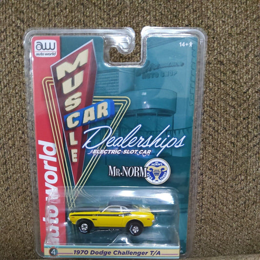 SC385-4Y Auto World Mr. Norm's 1970 Dodge Challenger T/A HO Scale Slot Car