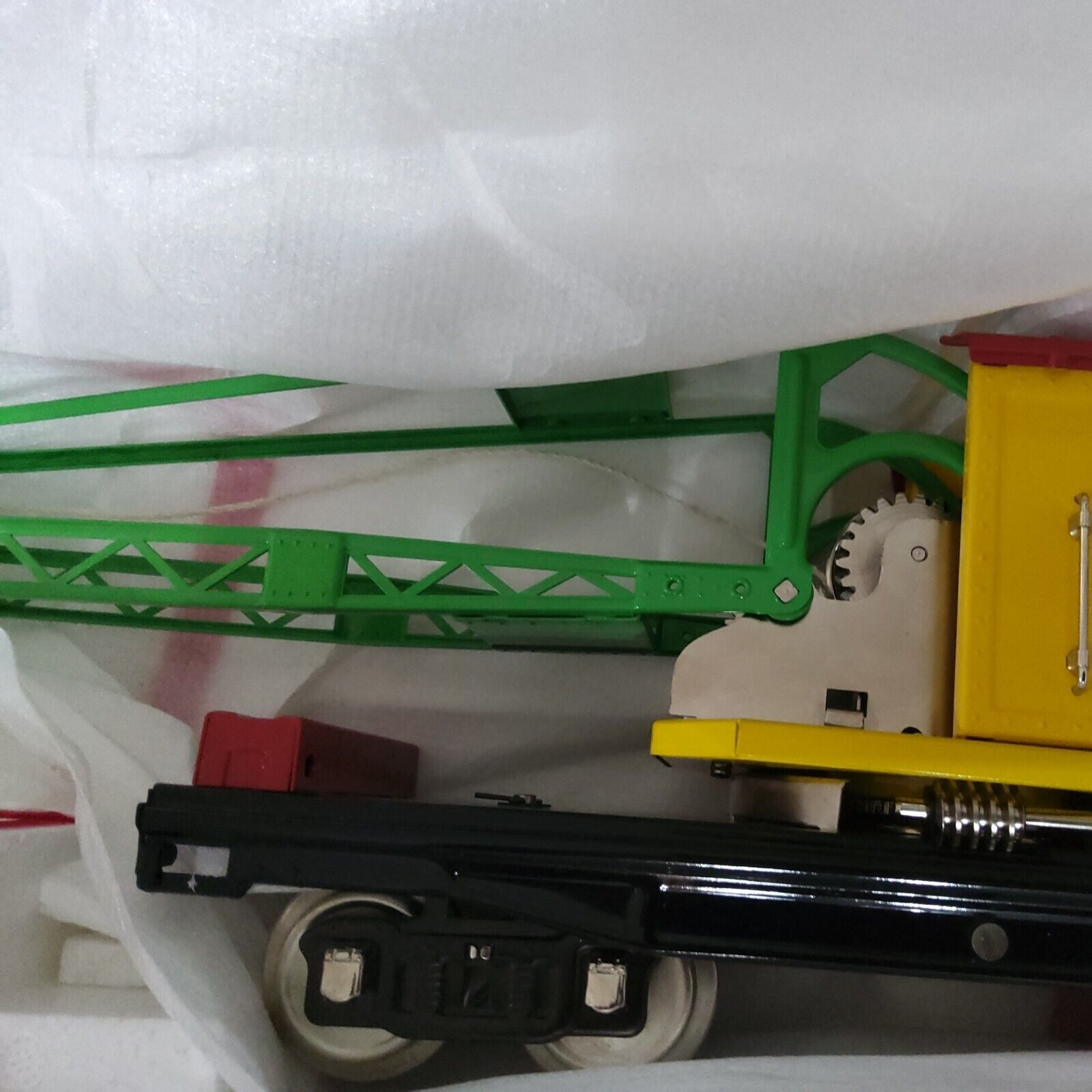 MTH 10-1081 Standard Gauge 219 Crane Car Yellow & Red Pre Production Sample New